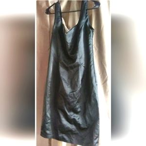 Vintage Niki Originals Black Cocktail Dress Sz 10 with criss cross back R02